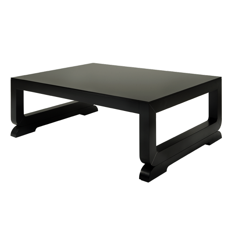 Bogart Rectangular Coffee Table with Axolotl Top on a Brass Steel base