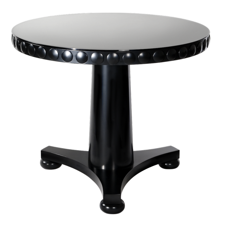 Rondo Black Dining Table with Unique Edge detailing James Salmond Furniture